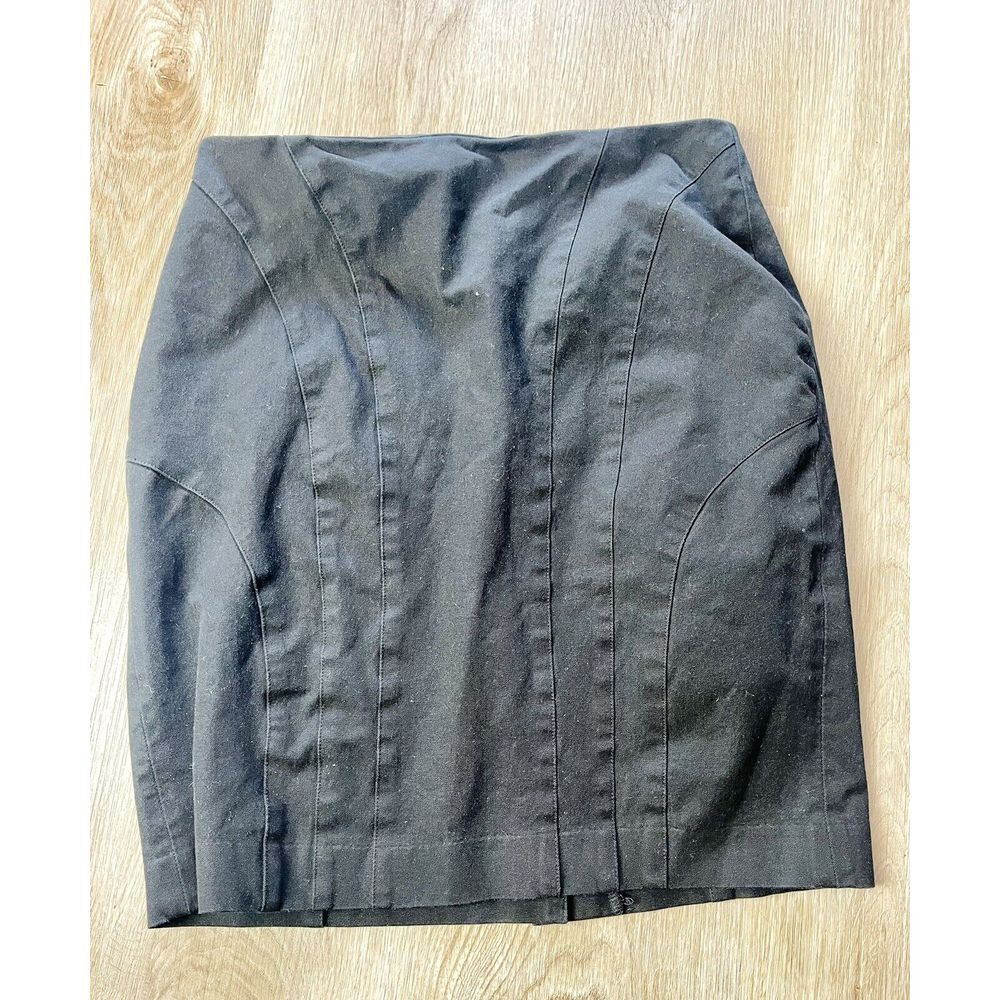 Banana Republic Skirt Womens Size‎ 6 Black Straight & Pencil Preppy Side Slit